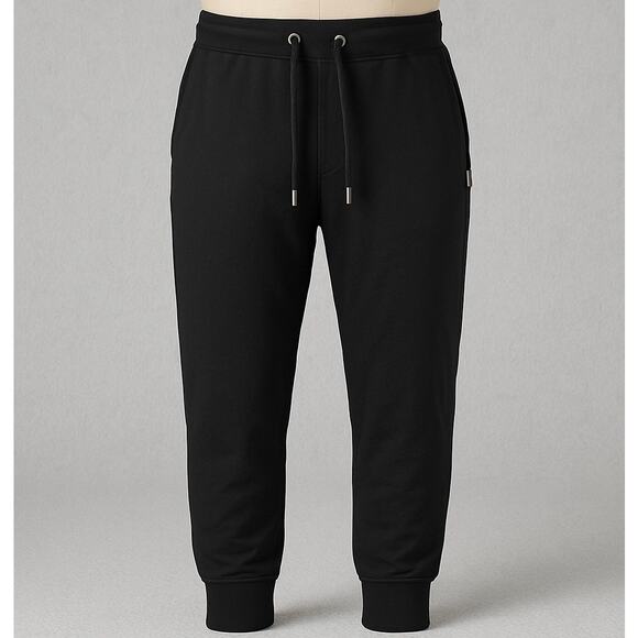 Black Jogger Lounge Pants Elastic Waist Soft Lightweight Fleece Size Large RBX‎ - Picture 1 of 9